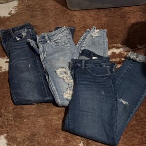 3 pairs of jeans bundle all size 0short